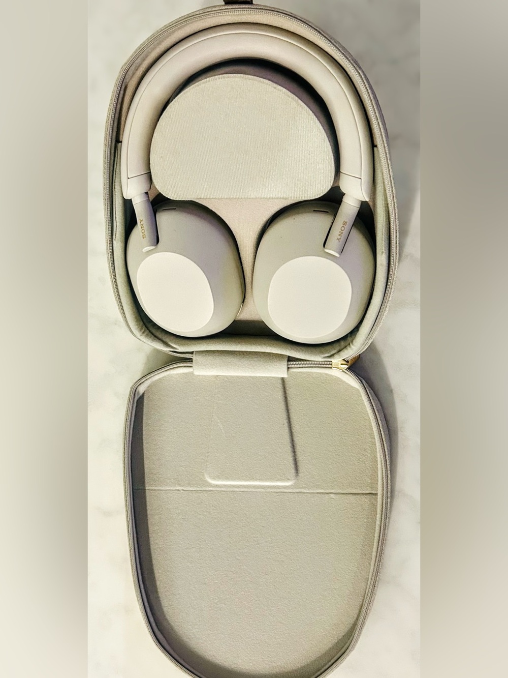 Sony Over-Ear Wireless Headphones - Cream
